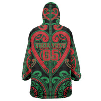 Custom Aotearoa Ngai Tuhoe Wearable Blanket Hoodie Maori Tribal Pattern LT05 - Polynesian Pride