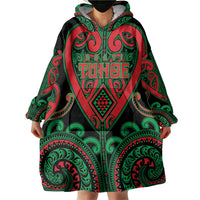 Custom Aotearoa Ngai Tuhoe Wearable Blanket Hoodie Maori Tribal Pattern LT05 - Polynesian Pride