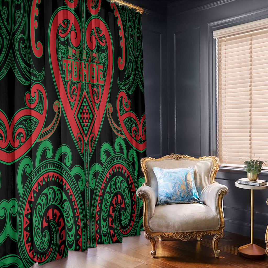 Aotearoa Ngai Tuhoe Window Curtain Maori Tribal Pattern LT05 - Polynesian Pride