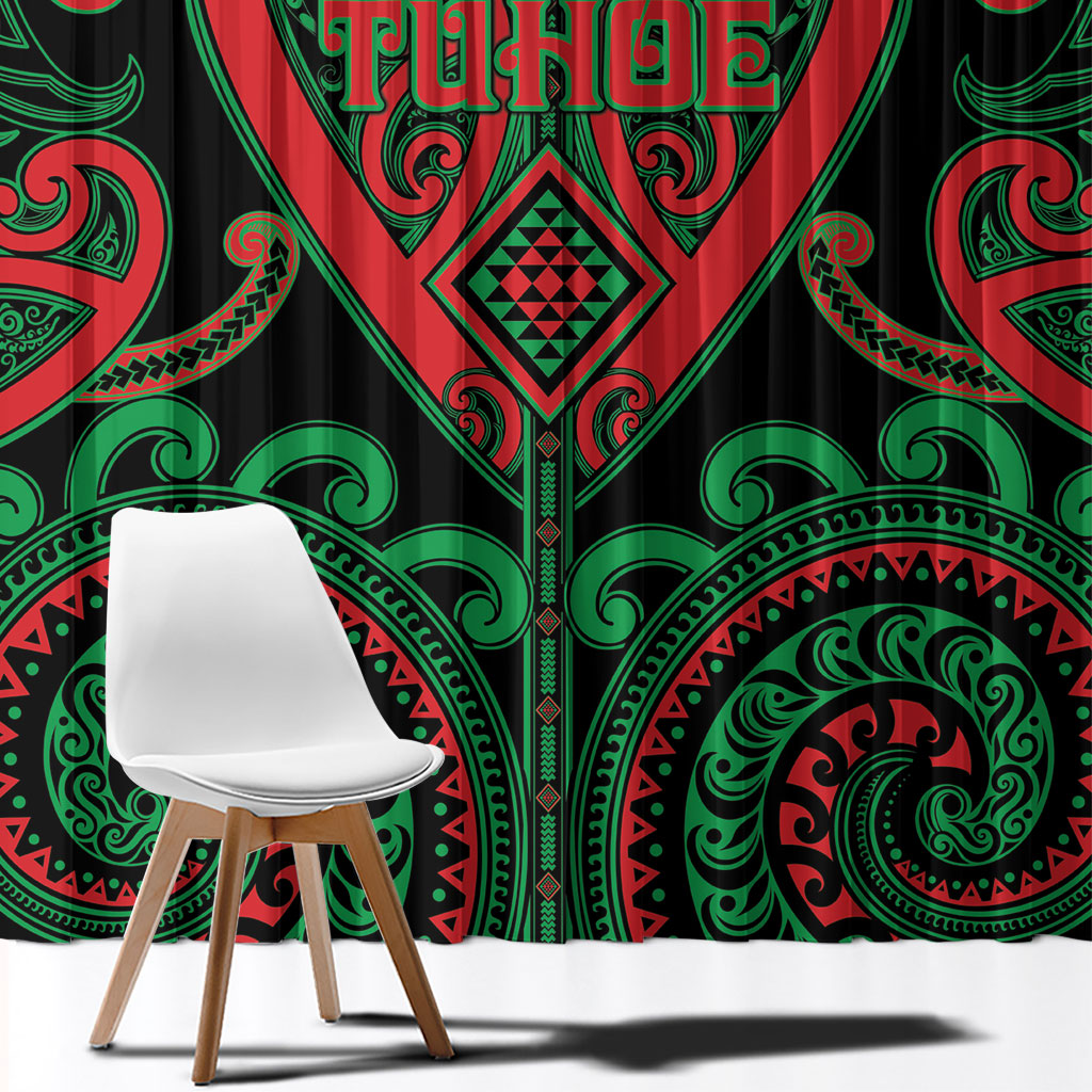 Aotearoa Ngai Tuhoe Window Curtain Maori Tribal Pattern LT05 - Polynesian Pride