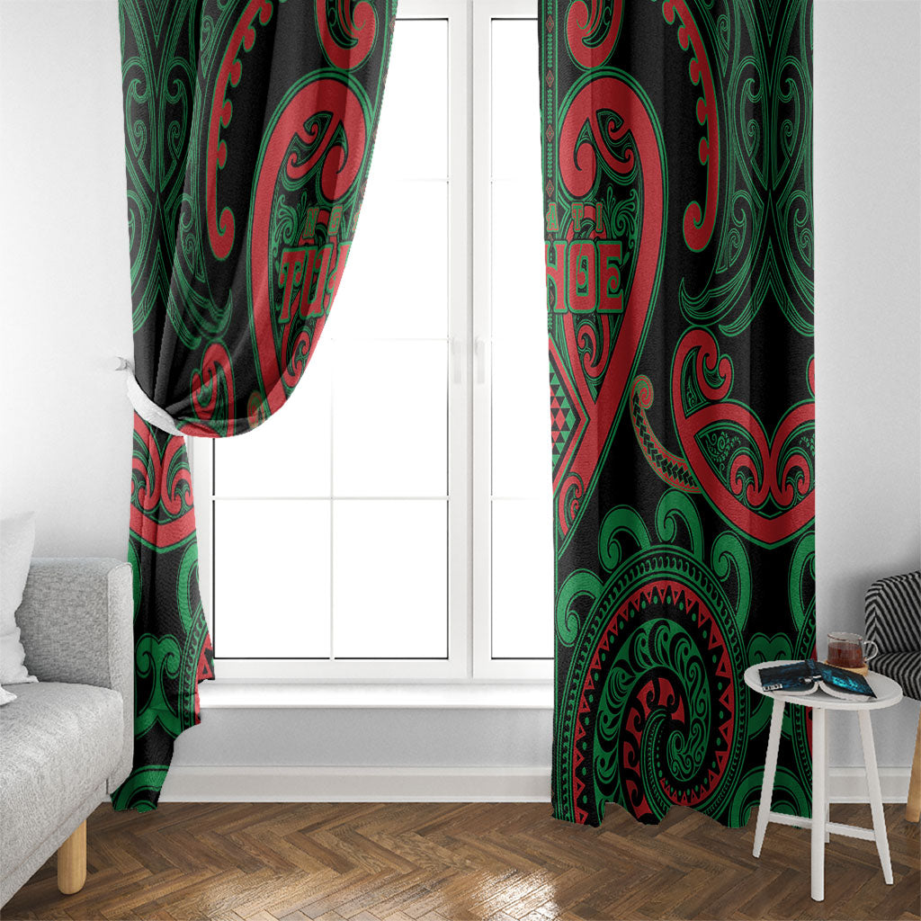 Aotearoa Ngai Tuhoe Window Curtain Maori Tribal Pattern LT05 - Polynesian Pride