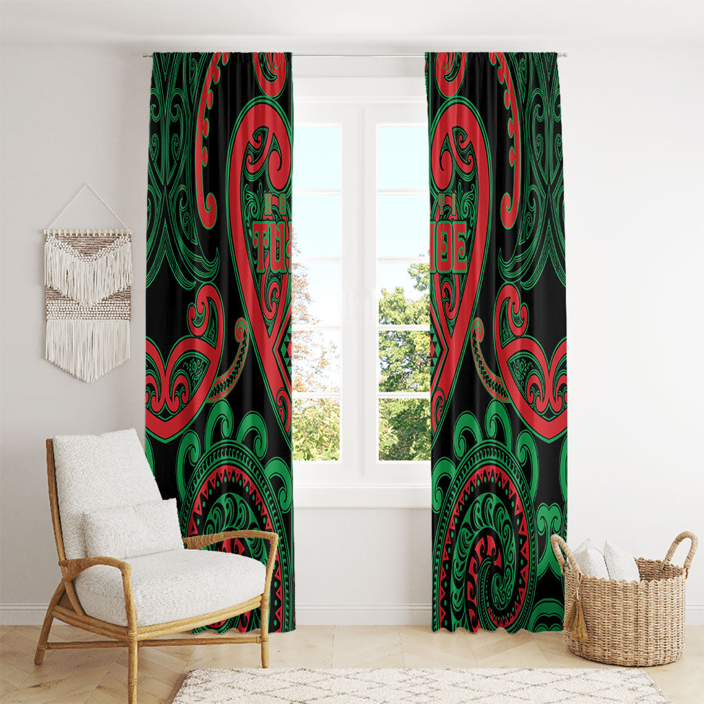 Aotearoa Ngai Tuhoe Window Curtain Maori Tribal Pattern LT05 - Polynesian Pride