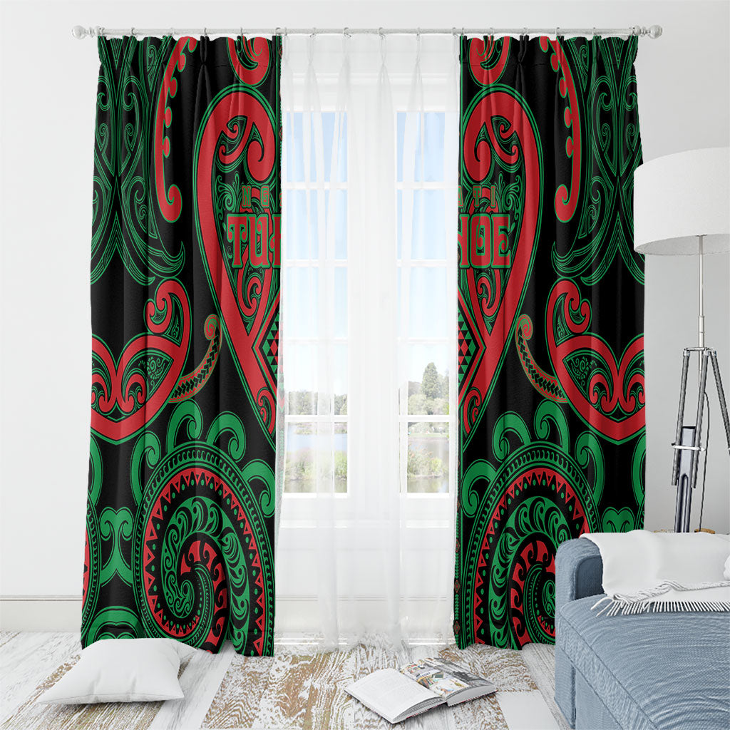 Aotearoa Ngai Tuhoe Window Curtain Maori Tribal Pattern LT05 - Polynesian Pride