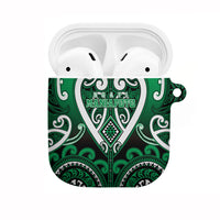 Aotearoa Ngati Maniapoto AirPods Case Maori Tribal Pattern LT05 Green - Polynesian Pride