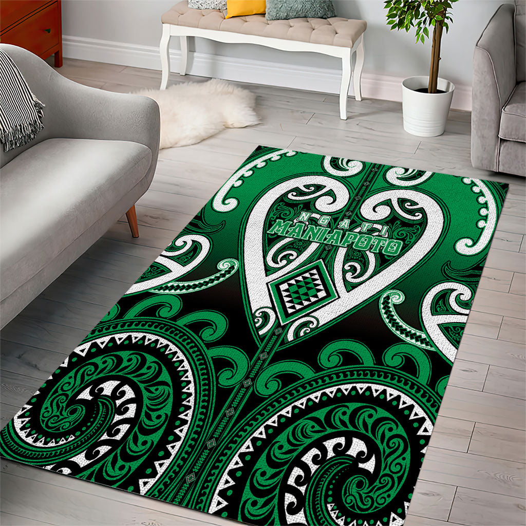 Aotearoa Ngati Maniapoto Area Rug Maori Tribal Pattern LT05 - Polynesian Pride