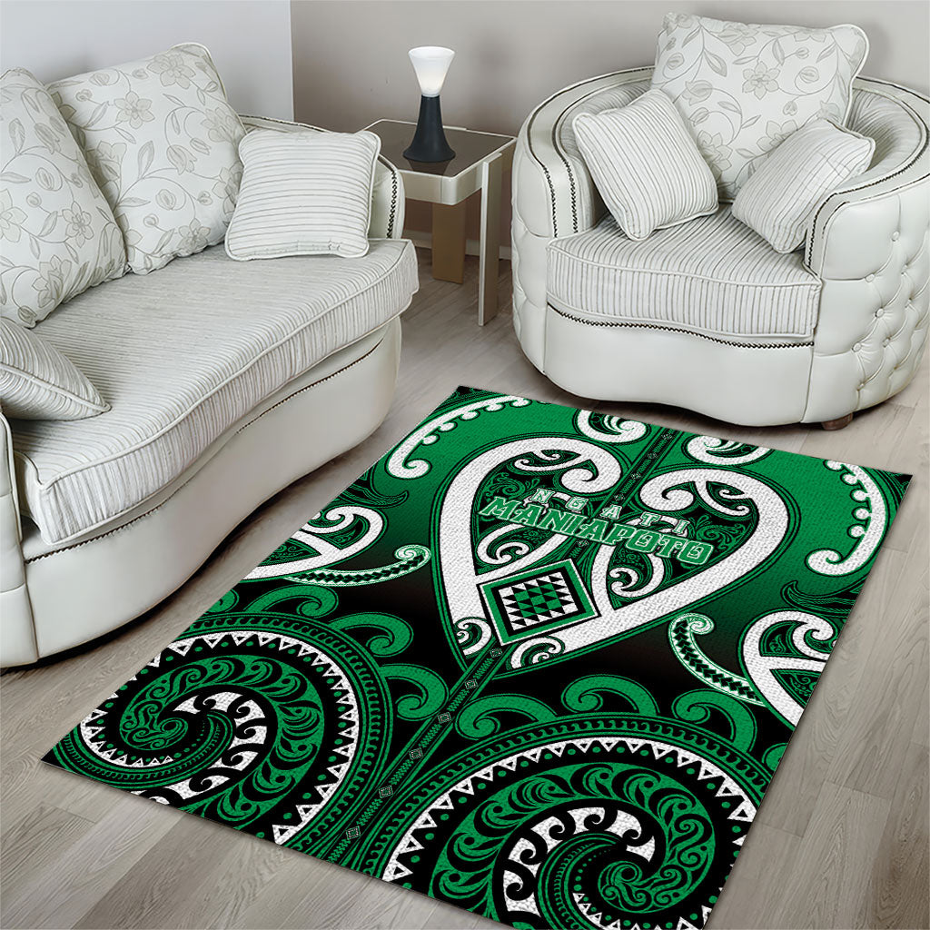 Aotearoa Ngati Maniapoto Area Rug Maori Tribal Pattern LT05 - Polynesian Pride