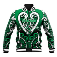 Custom Aotearoa Ngati Maniapoto Baseball Jacket Maori Tribal Pattern LT05 Unisex Green - Polynesian Pride