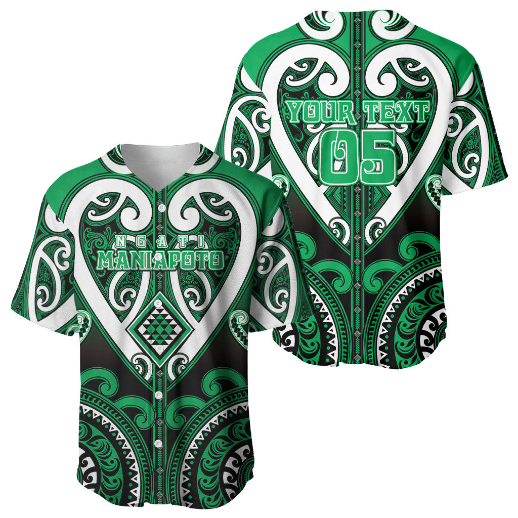 Custom Aotearoa Ngati Maniapoto Baseball Jersey Maori Tribal Pattern LT05 - Polynesian Pride