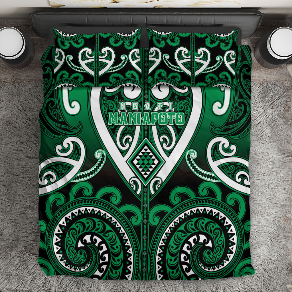Aotearoa Ngati Maniapoto Bedding Set Maori Tribal Pattern LT05 Green - Polynesian Pride