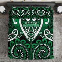 Aotearoa Ngati Maniapoto Bedding Set Maori Tribal Pattern LT05 Green - Polynesian Pride