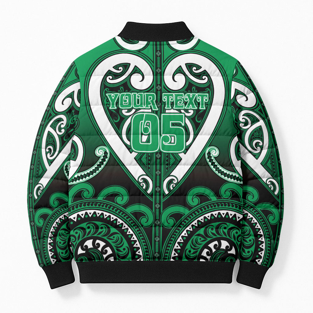 Custom Aotearoa Ngati Maniapoto Bomber Puffer Jacket Maori Tribal Pattern LT05 - Polynesian Pride