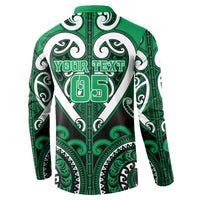 Custom Aotearoa Ngati Maniapoto Button Sweatshirt Maori Tribal Pattern LT05 - Polynesian Pride