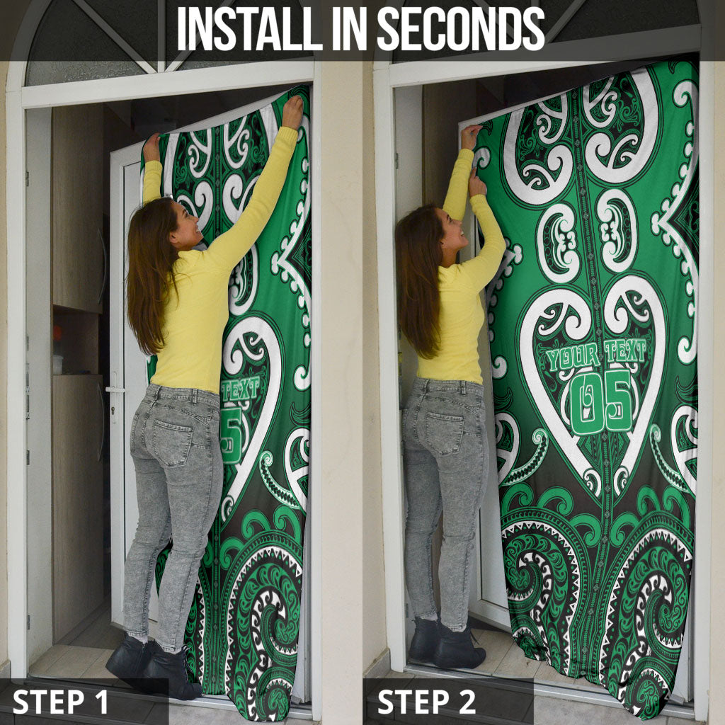 Custom Aotearoa Ngati Maniapoto Door Cover Maori Tribal Pattern LT05 - Polynesian Pride