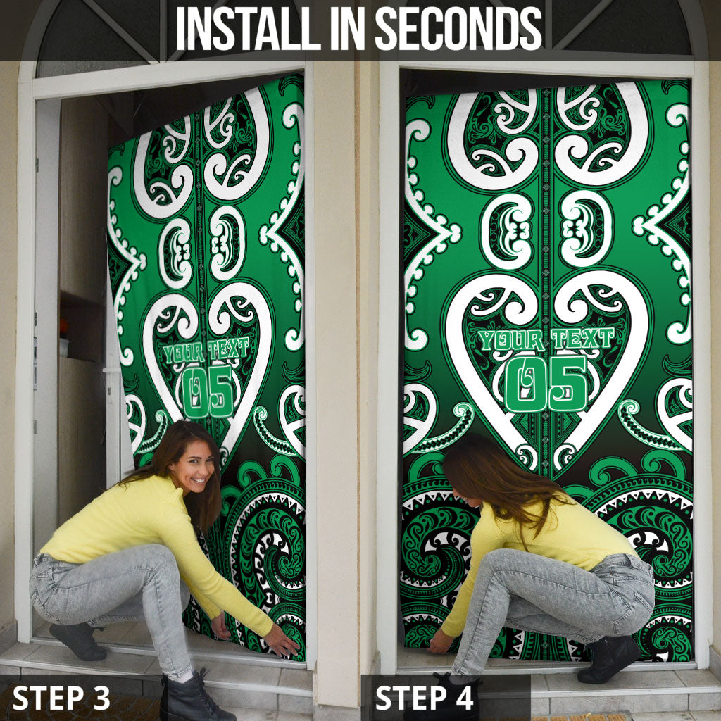 Custom Aotearoa Ngati Maniapoto Door Cover Maori Tribal Pattern LT05 - Polynesian Pride