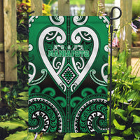 Aotearoa Ngati Maniapoto Garden Flag Maori Tribal Pattern LT05 Garden Flag Green - Polynesian Pride