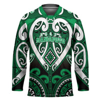 Custom Aotearoa Ngati Maniapoto Hockey Jersey Maori Tribal Pattern LT05 Unisex Green - Polynesian Pride