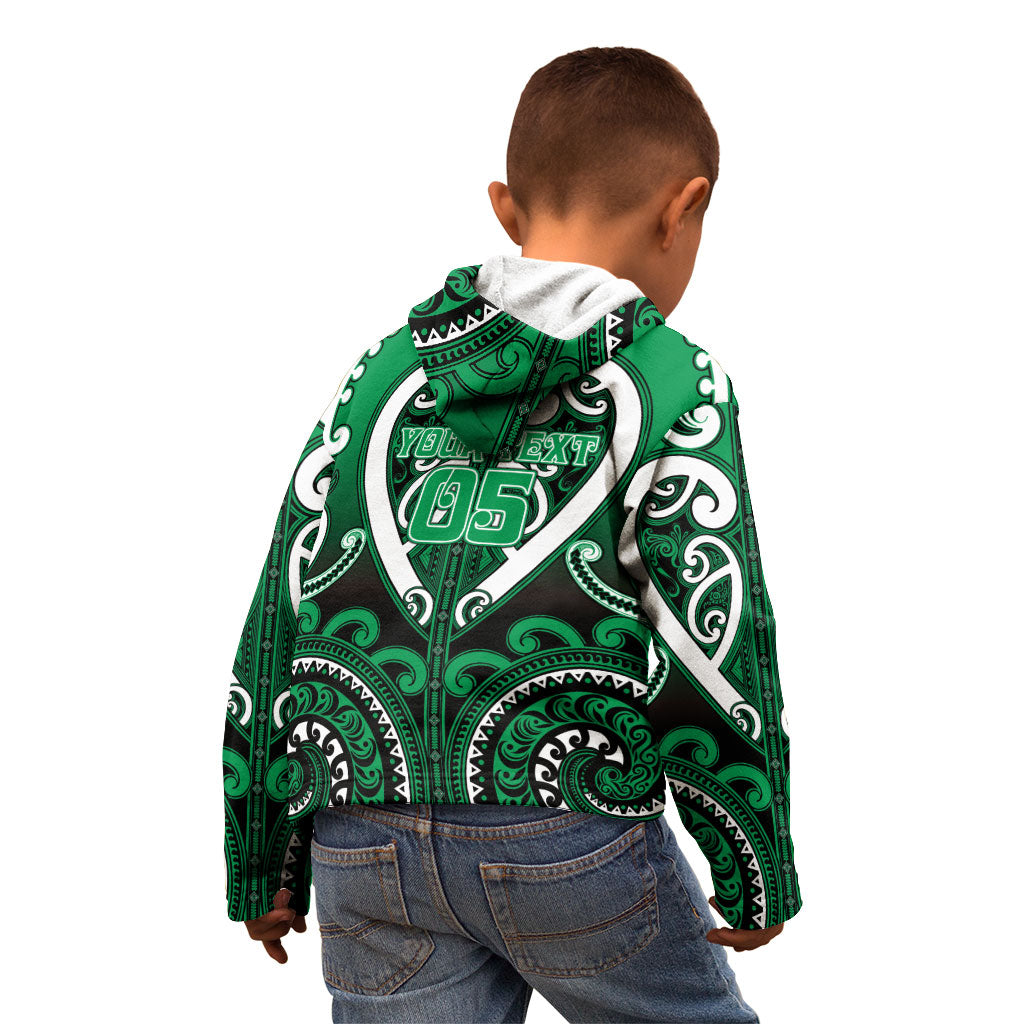 Custom Aotearoa Ngati Maniapoto Kid Hoodie Maori Tribal Pattern LT05 - Polynesian Pride