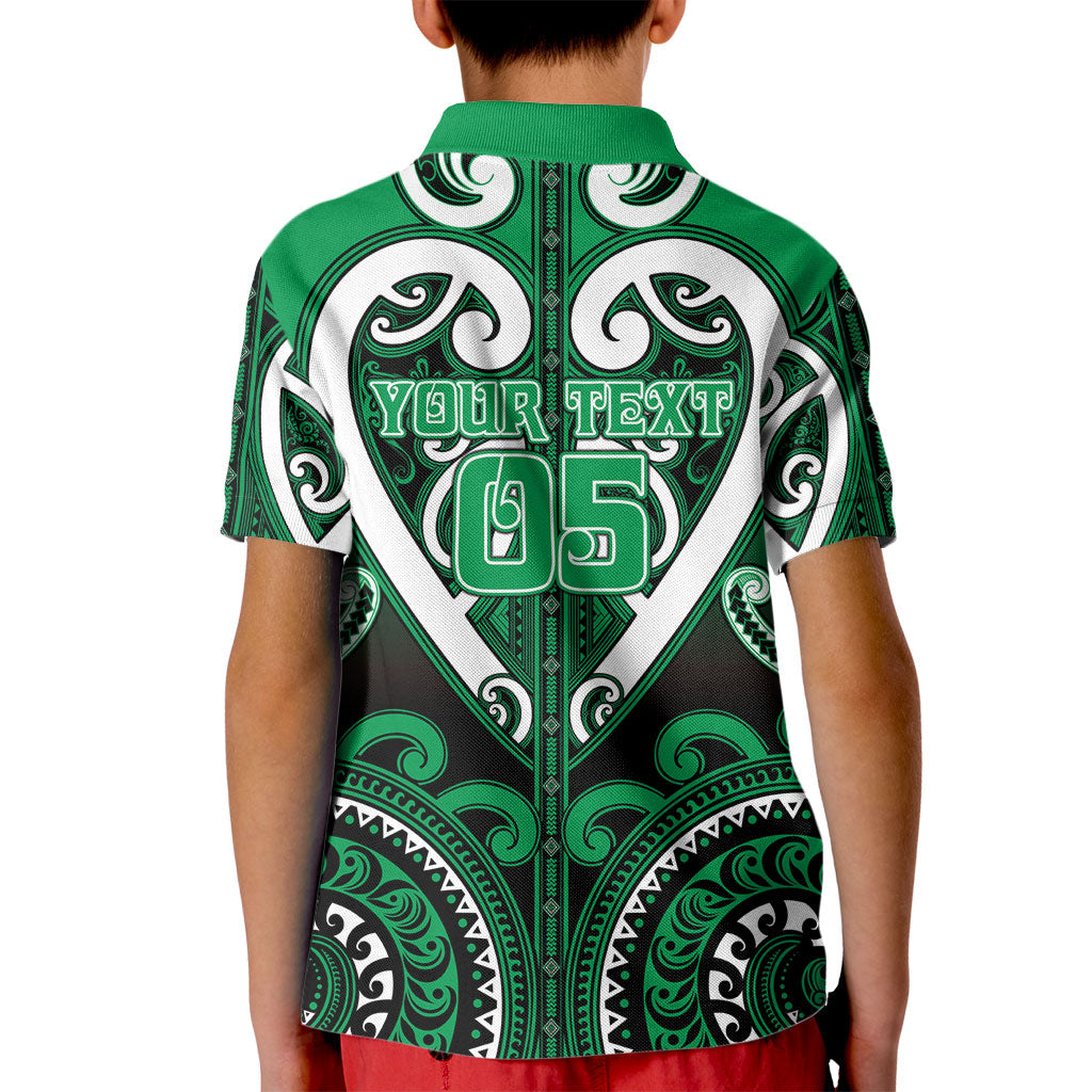 Custom Aotearoa Ngati Maniapoto Kid Polo Shirt Maori Tribal Pattern LT05 - Polynesian Pride