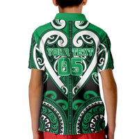 Custom Aotearoa Ngati Maniapoto Kid Polo Shirt Maori Tribal Pattern LT05 - Polynesian Pride
