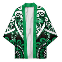 Custom Aotearoa Ngati Maniapoto Kimono Maori Tribal Pattern LT05 Unisex Green - Polynesian Pride