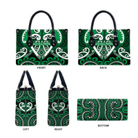 Aotearoa Ngati Maniapoto Leather Bag Maori Tribal Pattern LT05 - Polynesian Pride