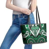 Aotearoa Ngati Maniapoto Leather Tote Bag Maori Tribal Pattern LT05 - Polynesian Pride