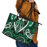 Aotearoa Ngati Maniapoto Leather Tote Bag Maori Tribal Pattern LT05 - Polynesian Pride