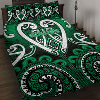 Aotearoa Ngati Maniapoto Quilt Bed Set Maori Tribal Pattern LT05 Green - Polynesian Pride