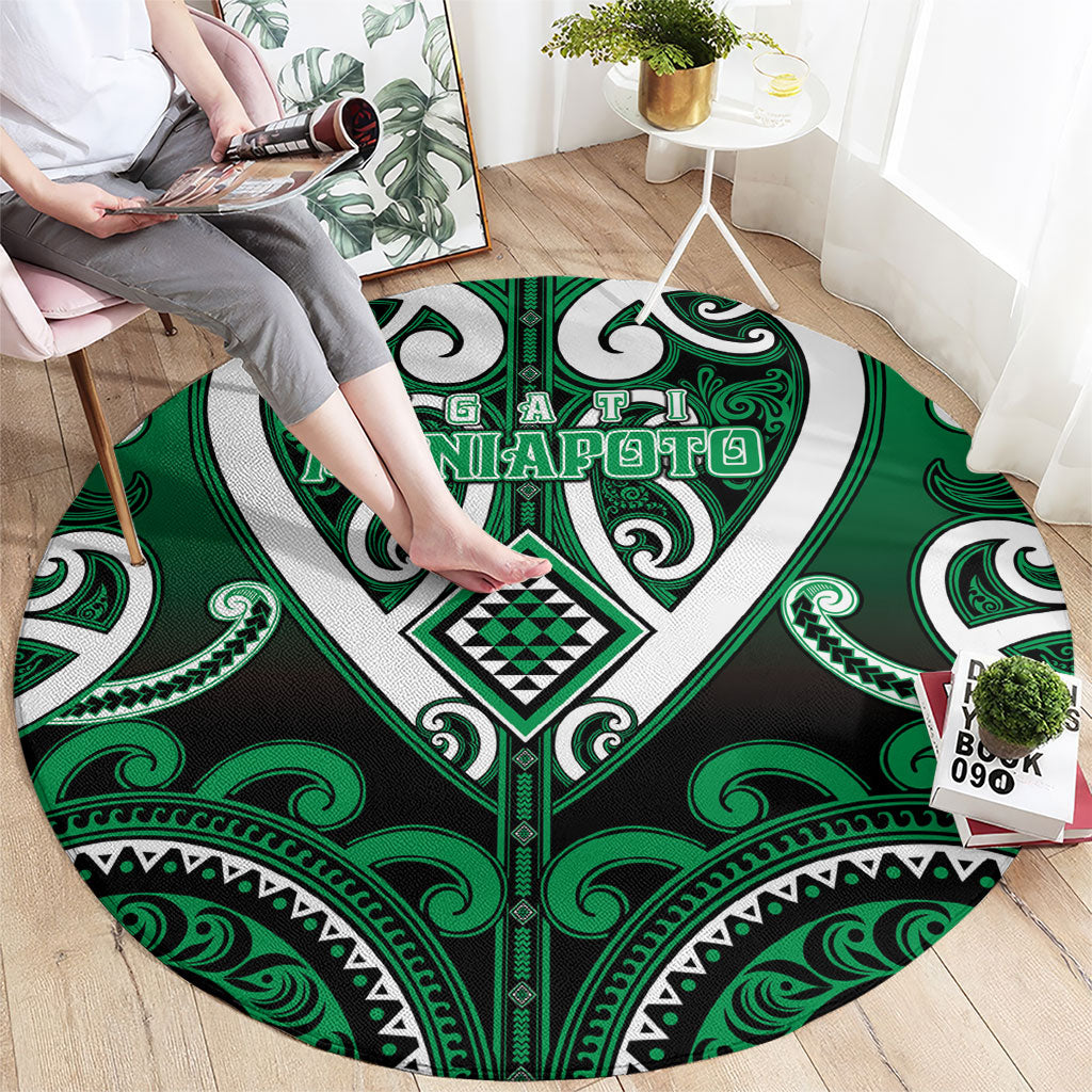 Aotearoa Ngati Maniapoto Round Carpet Maori Tribal Pattern LT05 - Polynesian Pride