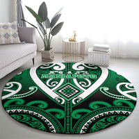 Aotearoa Ngati Maniapoto Round Carpet Maori Tribal Pattern LT05 - Polynesian Pride