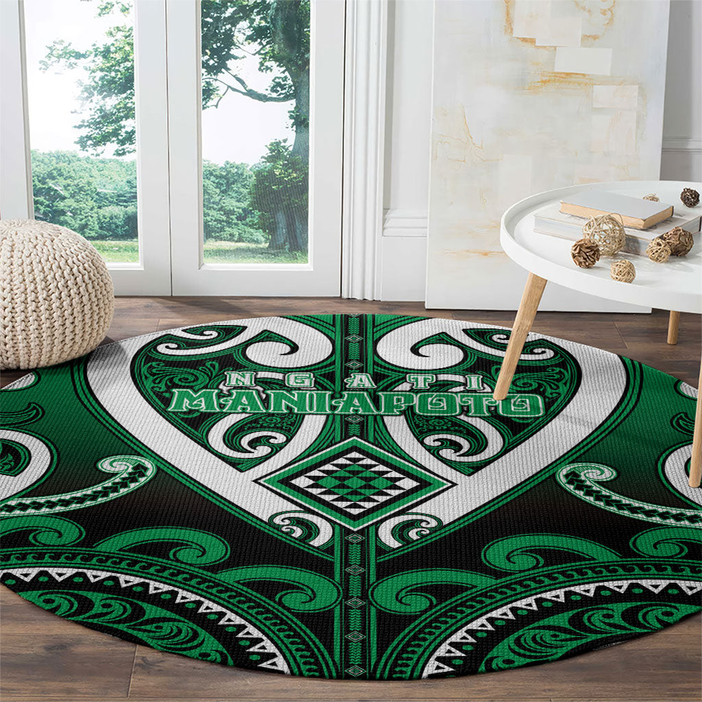 Aotearoa Ngati Maniapoto Round Carpet Maori Tribal Pattern LT05 - Polynesian Pride