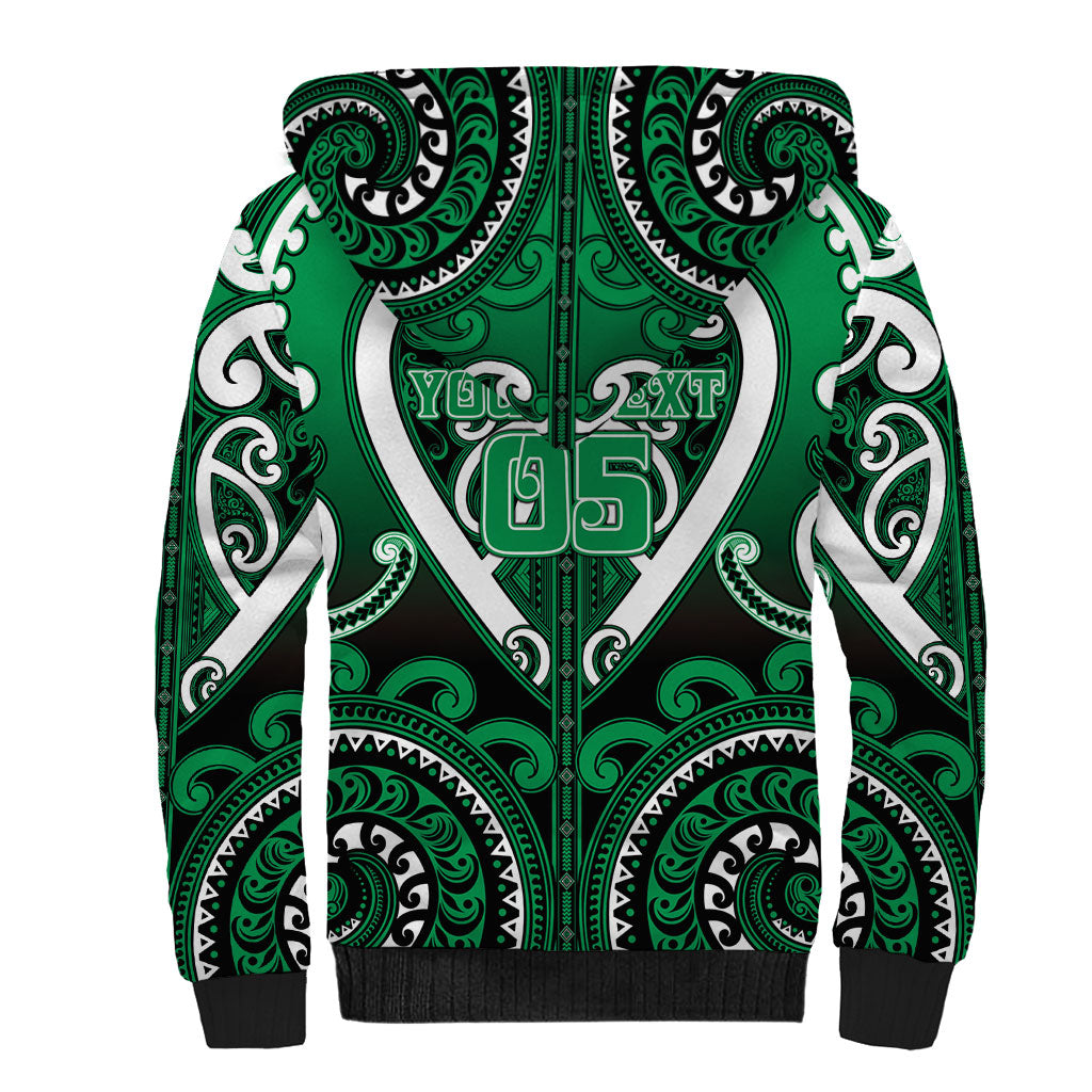 Custom Aotearoa Ngati Maniapoto Sherpa Hoodie Maori Tribal Pattern LT05 - Polynesian Pride
