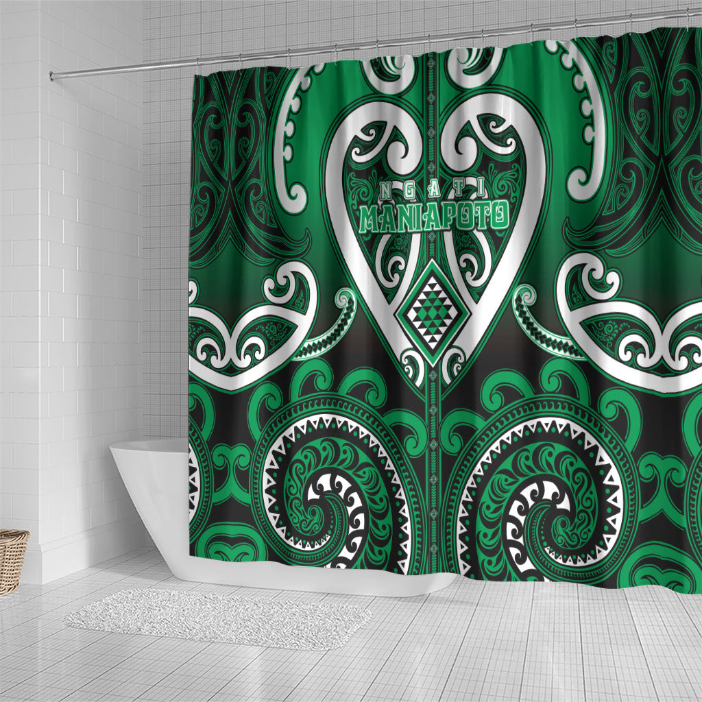 Aotearoa Ngati Maniapoto Shower Curtain Maori Tribal Pattern LT05 - Polynesian Pride