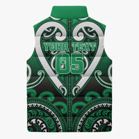 Custom Aotearoa Ngati Maniapoto Sleeveless Puffer Jacket Maori Tribal Pattern LT05 - Polynesian Pride
