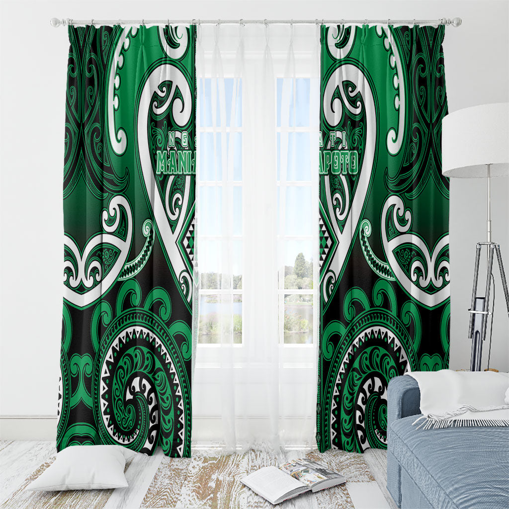 Aotearoa Ngati Maniapoto Window Curtain Maori Tribal Pattern LT05 - Polynesian Pride