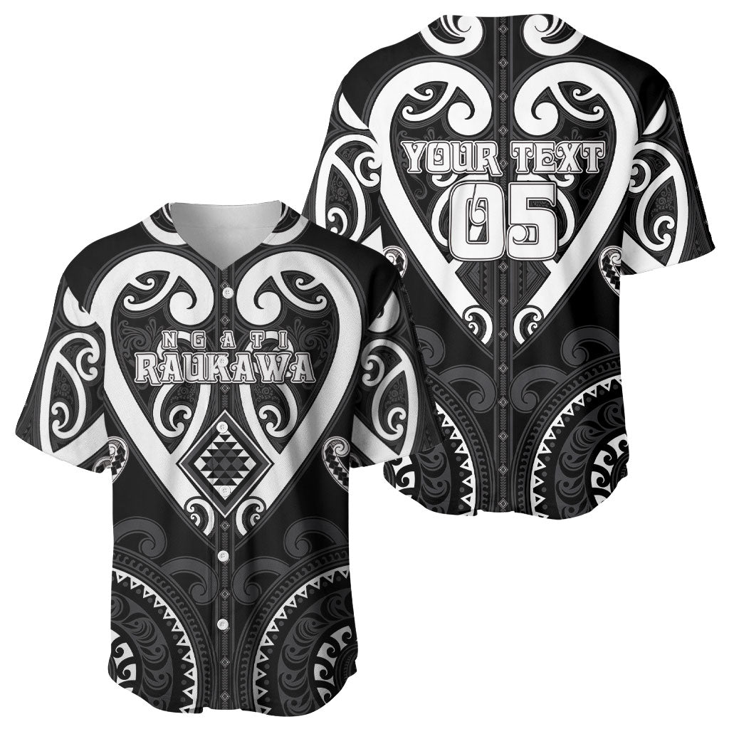 Custom Aotearoa Ngati Raukawa Baseball Jersey Maori Tribal Pattern LT05 - Polynesian Pride