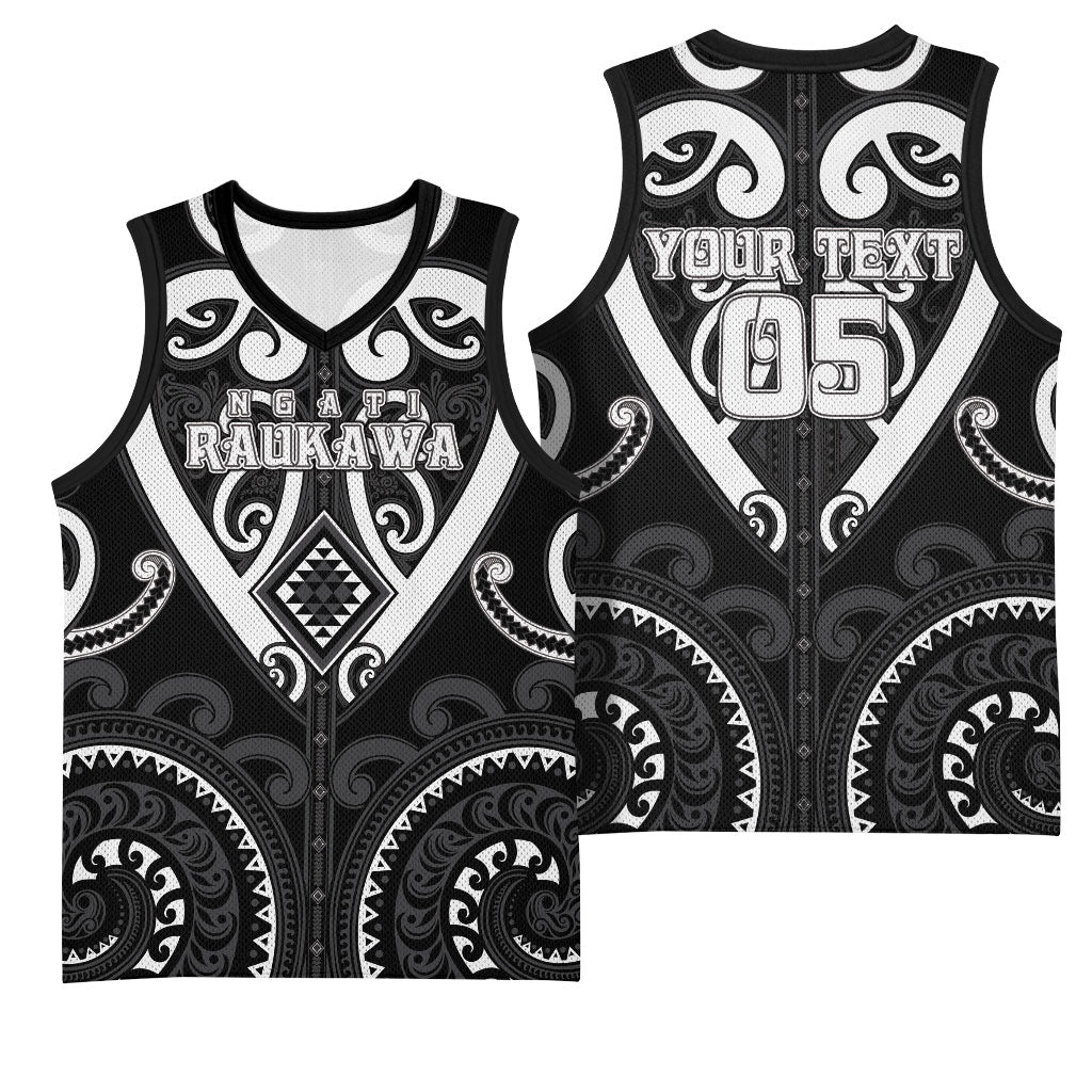 Custom Aotearoa Ngati Raukawa Basketball Jersey Maori Tribal Pattern LT05 - Polynesian Pride