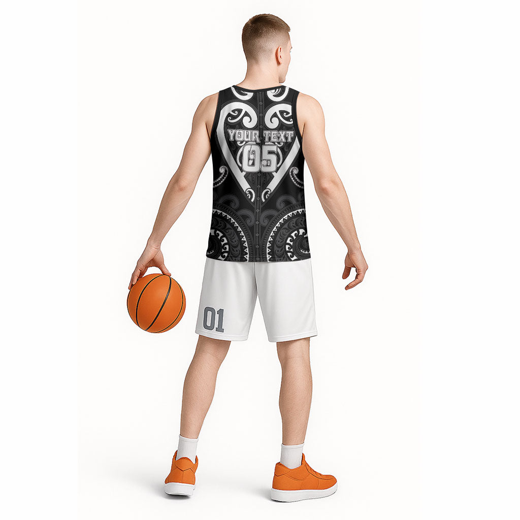 Custom Aotearoa Ngati Raukawa Basketball Jersey Maori Tribal Pattern LT05 - Polynesian Pride