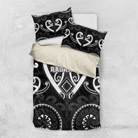 Aotearoa Ngati Raukawa Bedding Set Maori Tribal Pattern LT05 US Twin 172cm x 218cm Black - Polynesian Pride