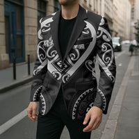 Custom Aotearoa Ngati Raukawa Blazer Maori Tribal Pattern LT05 - Polynesian Pride
