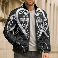 Custom Aotearoa Ngati Raukawa Bomber Puffer Jacket Maori Tribal Pattern LT05 - Polynesian Pride