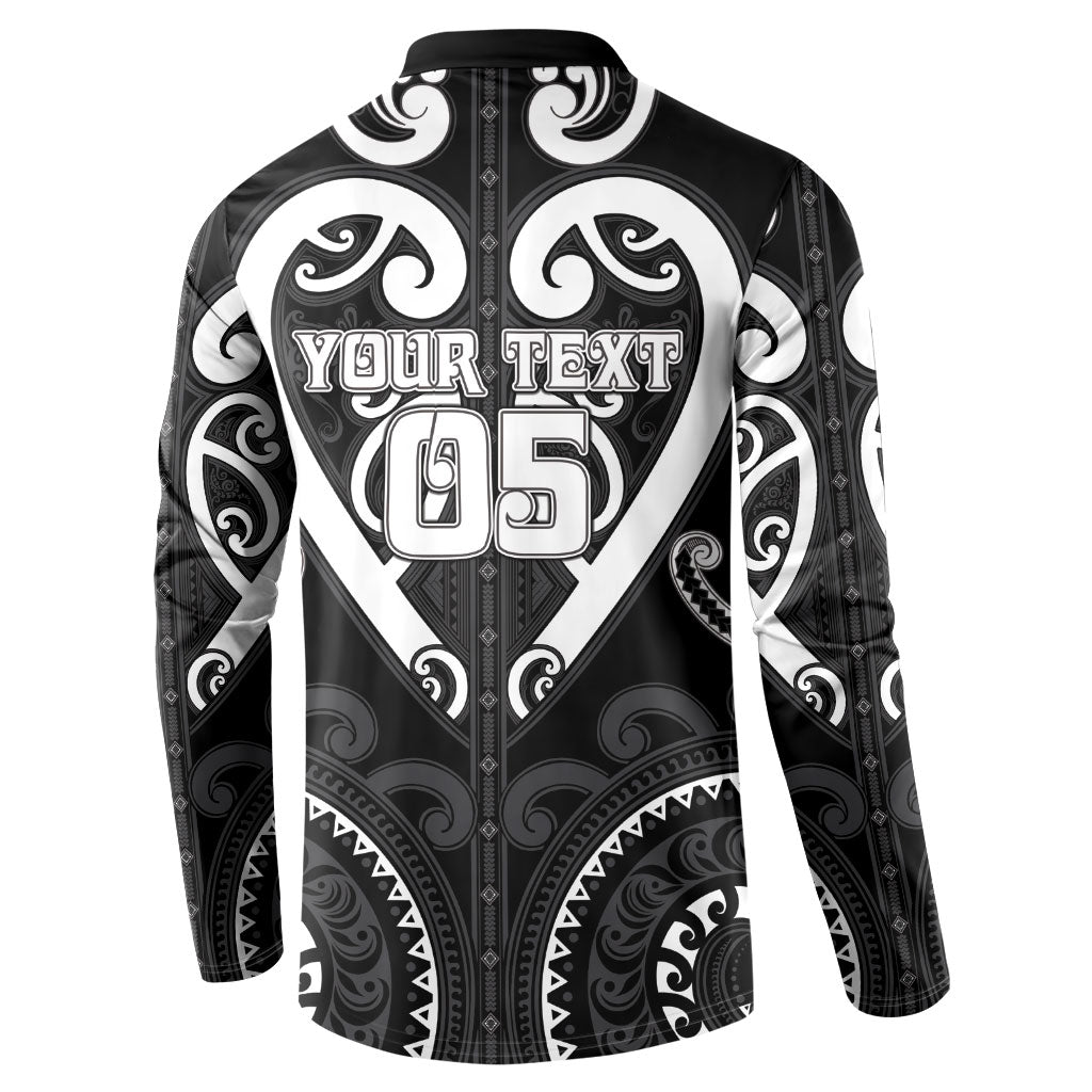 Custom Aotearoa Ngati Raukawa Button Sweatshirt Maori Tribal Pattern LT05 - Polynesian Pride