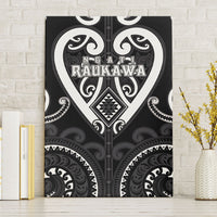 Aotearoa Ngati Raukawa Canvas Wall Art Maori Tribal Pattern LT05 Without Frame Black - Polynesian Pride