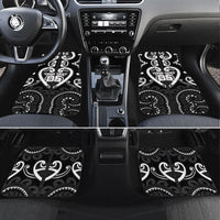 Custom Aotearoa Ngati Raukawa Car Mats Maori Tribal Pattern LT05 Set 4pcs Black - Polynesian Pride