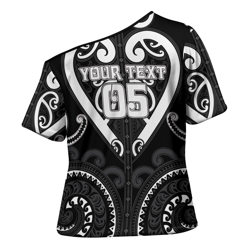 Custom Aotearoa Ngati Raukawa Cross Shoulder Shirt Maori Tribal Pattern LT05 - Polynesian Pride