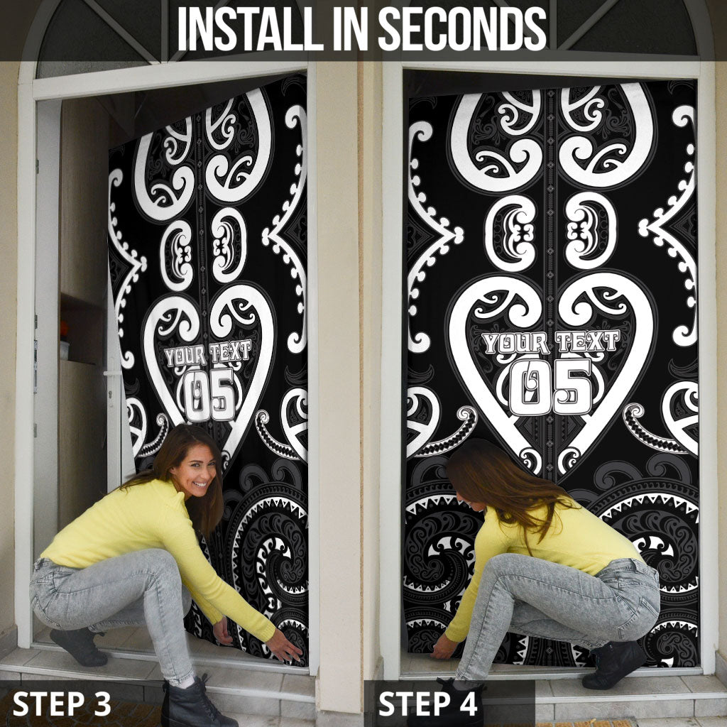 Custom Aotearoa Ngati Raukawa Door Cover Maori Tribal Pattern LT05 - Polynesian Pride