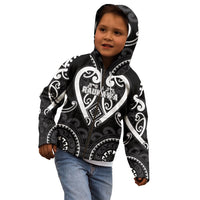 Custom Aotearoa Ngati Raukawa Kid Hoodie Maori Tribal Pattern LT05 - Polynesian Pride