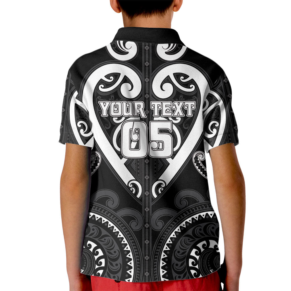 Custom Aotearoa Ngati Raukawa Kid Polo Shirt Maori Tribal Pattern LT05 - Polynesian Pride