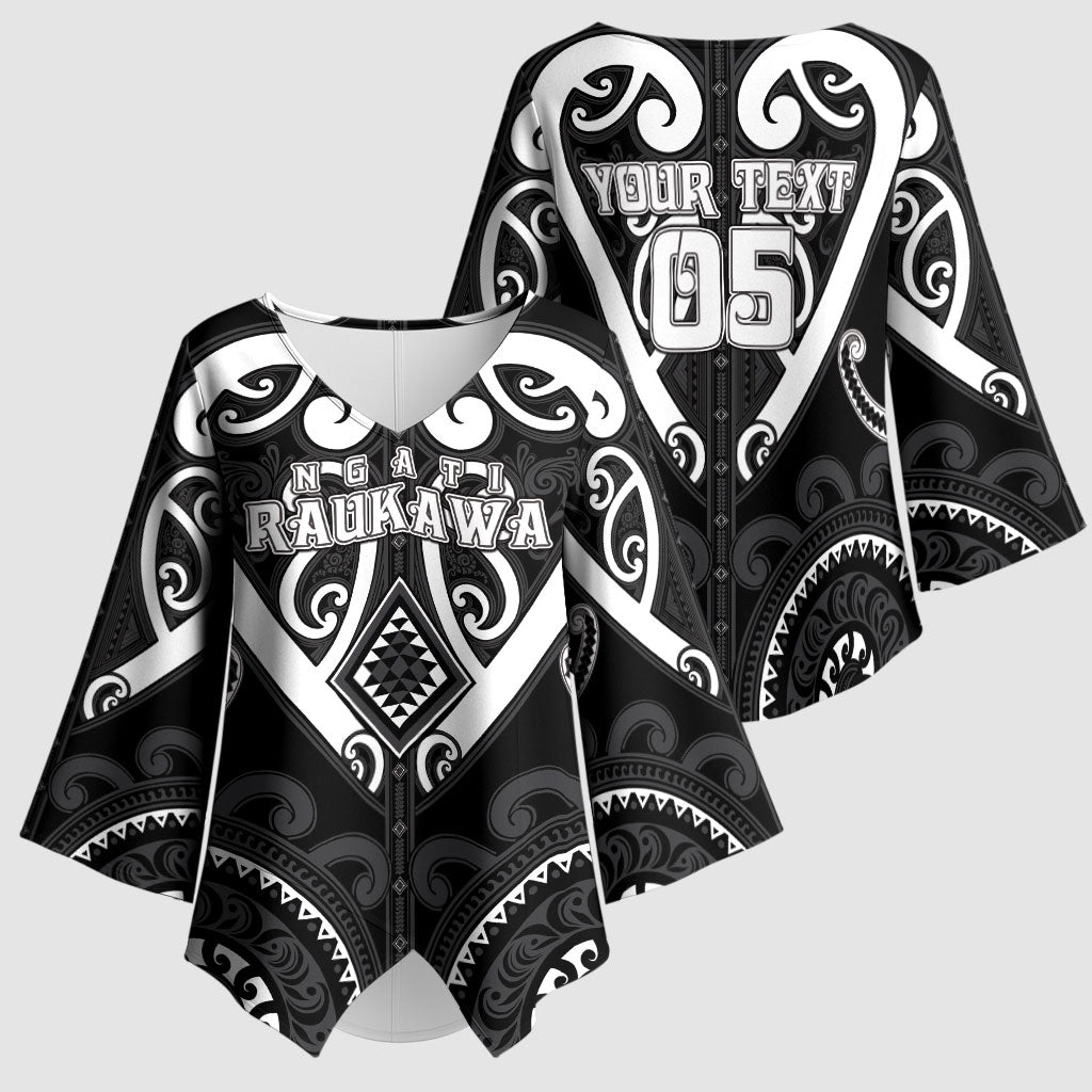 Custom Aotearoa Ngati Raukawa Kimono Sleeve Blouse Maori Tribal Pattern LT05 - Polynesian Pride