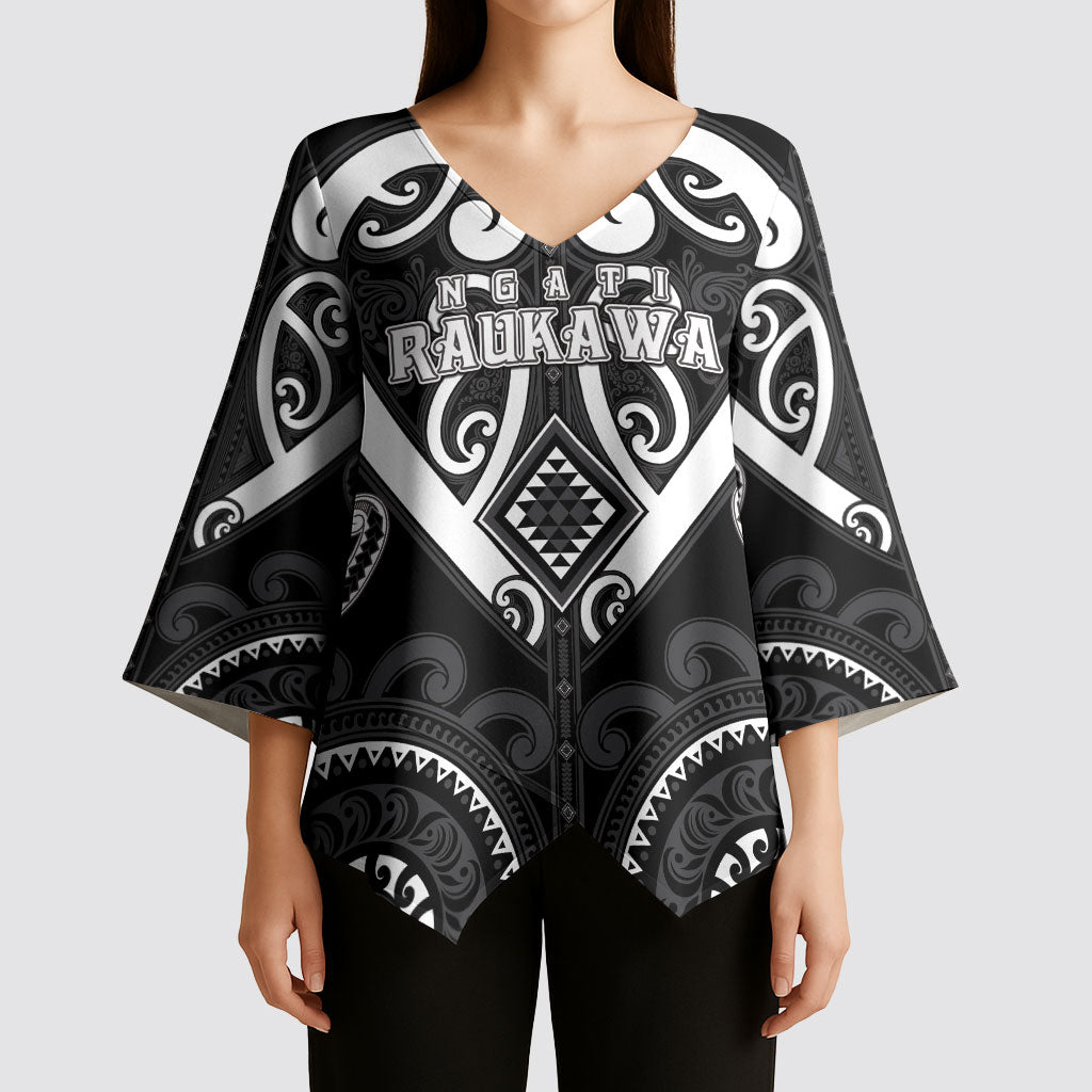 Custom Aotearoa Ngati Raukawa Kimono Sleeve Blouse Maori Tribal Pattern LT05 - Polynesian Pride